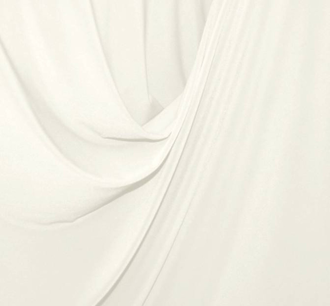 1 Yard ITY White Apparel Fabric 92% Polyester 8% Spandex 58/60" Width